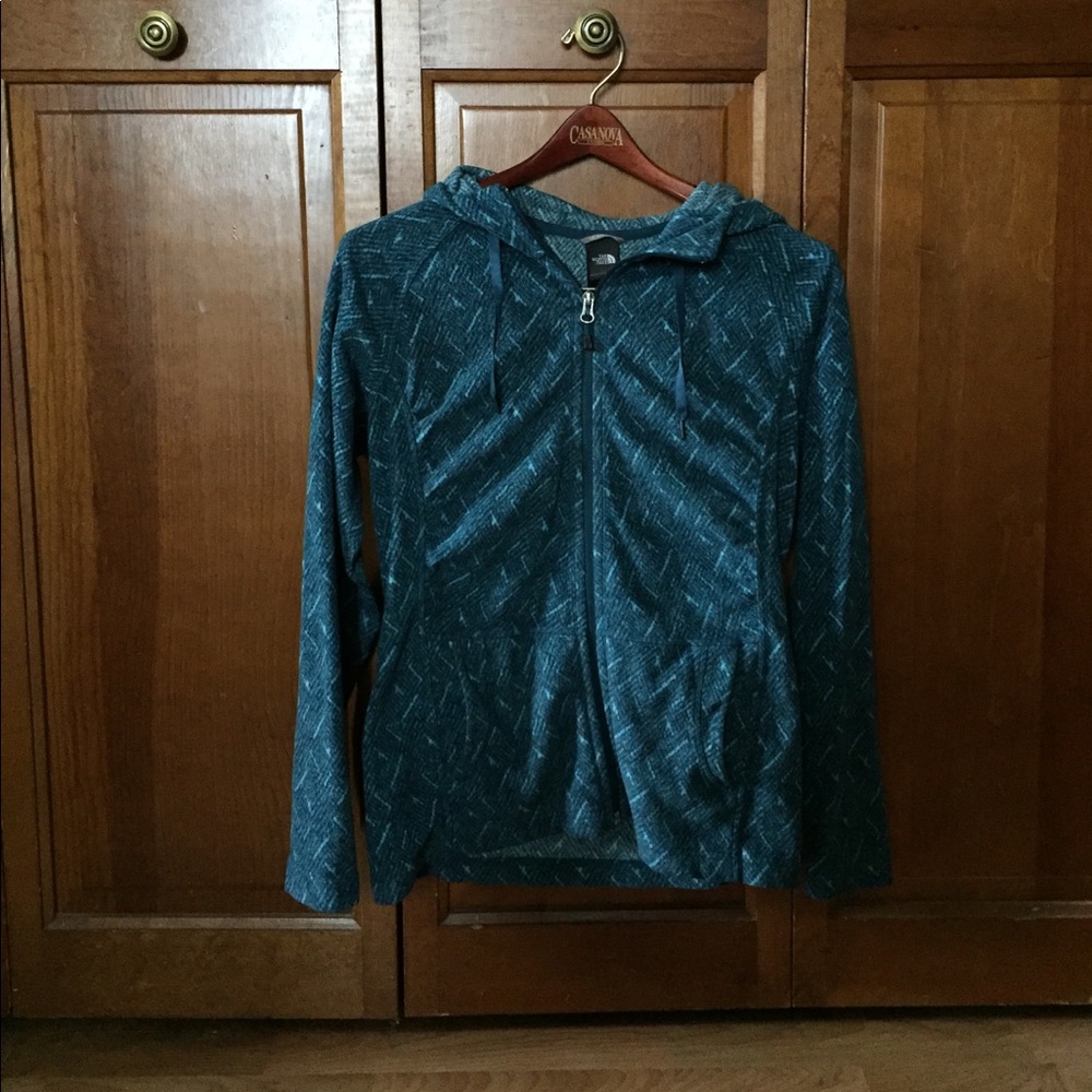 Blue Zig-zag patterned zip up